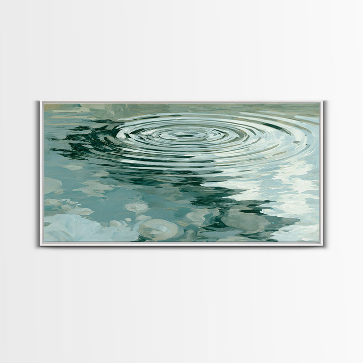 Abstract Water Ripples Canvas Print, Spa Art, Textured Painting, Spa Decor, Fine Art, Serenity, Travel Poster, Contemporary Art, SPA-2x1-2