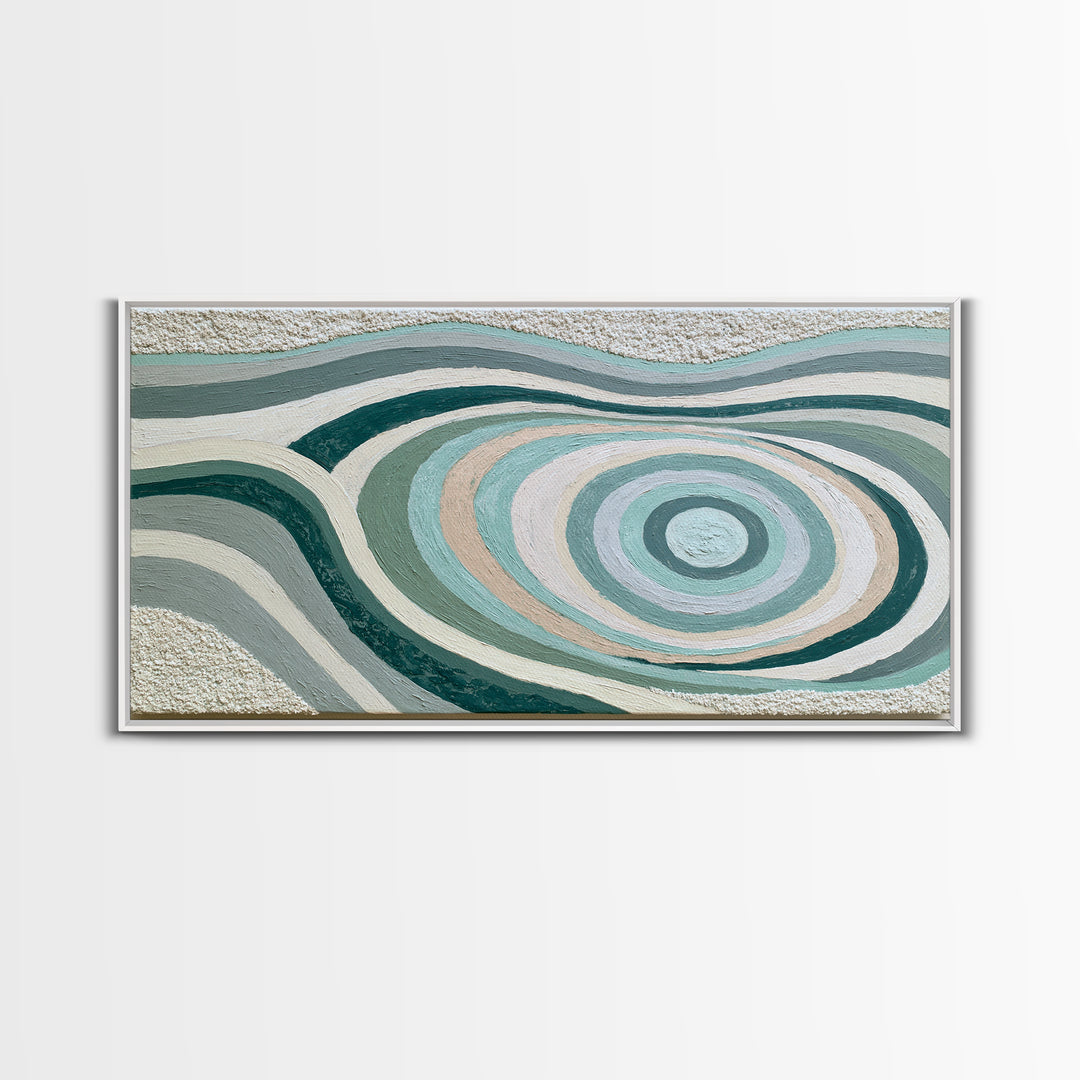 Sand Garden Lines Framed Canvas Print, Spa Art, Fine Art Photography, Spa Decor, Oil Painting, Serenity, Wildlife Wall Art, SPA-2x1-80