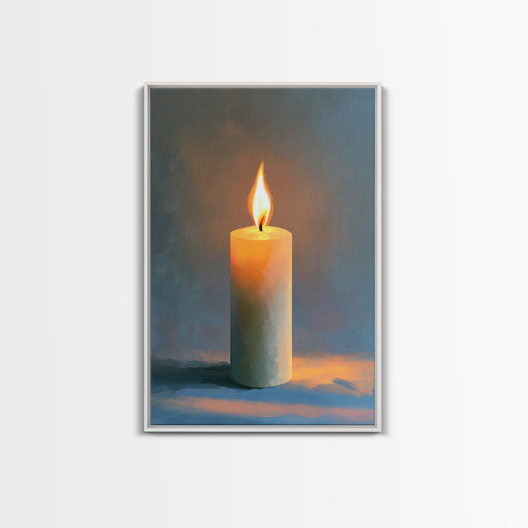 Warm Candle Flame Framed Canvas Print, Spa Art, Spa Decor, Abstract Art, Serenity, Spa Wall Art, Teen Girl Room Decor, SPA-2x3-17