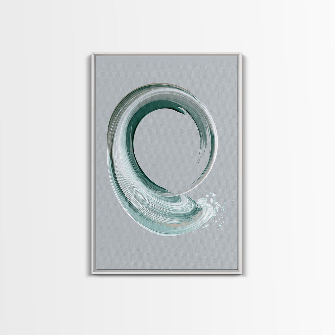 Minimal Zen Circle Brushstroke Canvas Print, Spa Art, Minimalist Decor, Spa Decor, Fine Art, Serenity, Contemporary Art, SPA-2x3-40