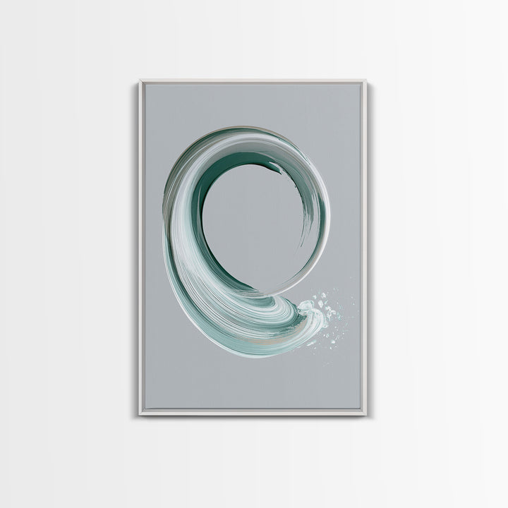 Minimal Zen Circle Brushstroke Canvas Print, Spa Art, Minimalist Decor, Spa Decor, Fine Art, Serenity, Contemporary Art, SPA-2x3-40