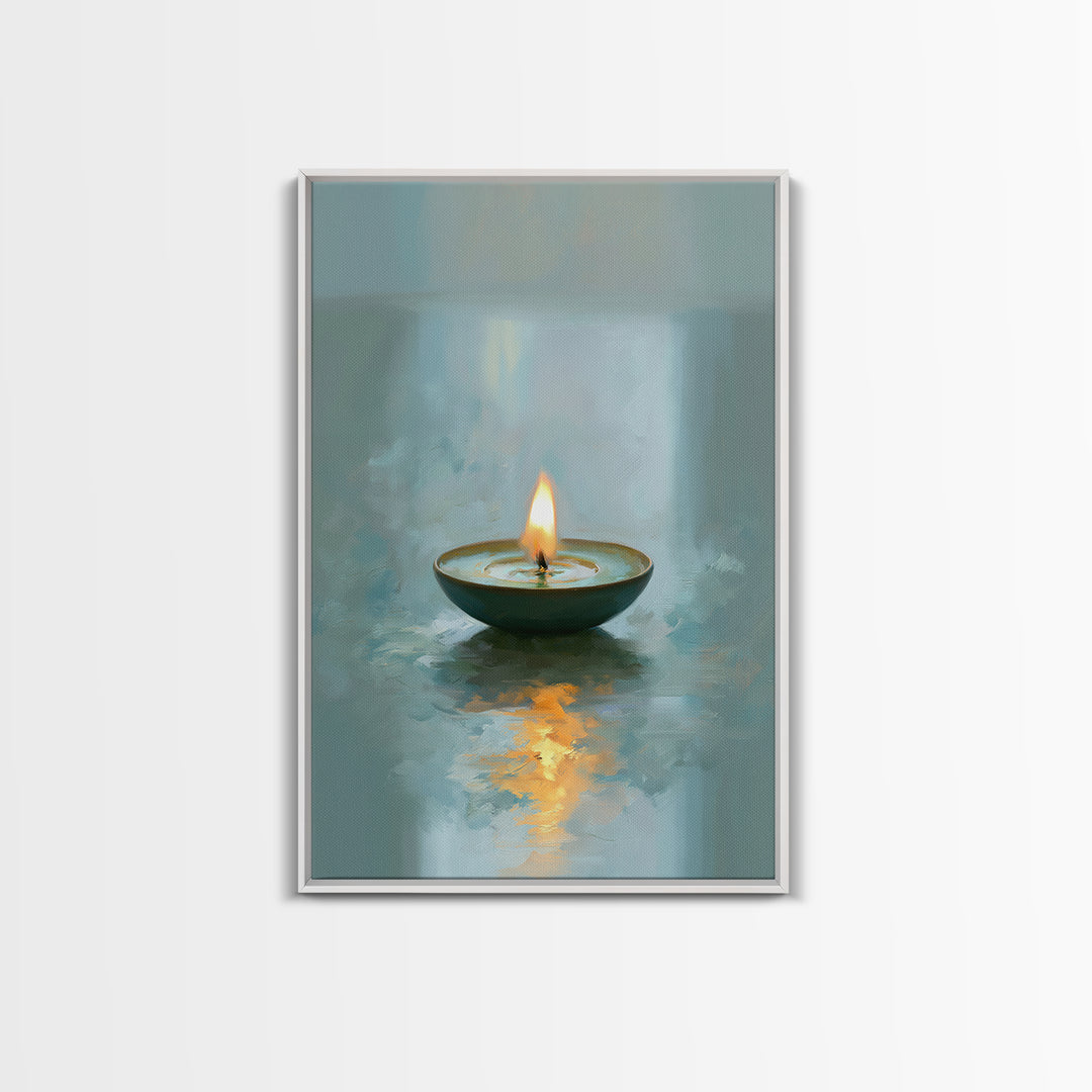 Warm Candle Flame Canvas Print, Spa Art, Fine Art Photography, Spa Decor, Fine Art, Serenity, Wildlife Wall Art, Gallery Decor, SPA-2x3-65