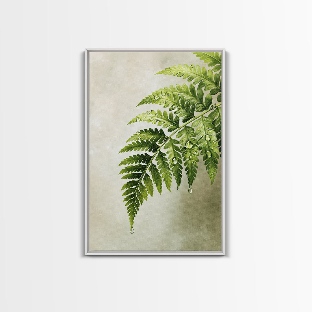 Fern Leaf Closeup Canvas Print, Spa Art, Feminine Wall Art, Spa Decor, Serenity, Hair Salon Wall Art, Wildlife Wall Art, SPA-2x3-67
