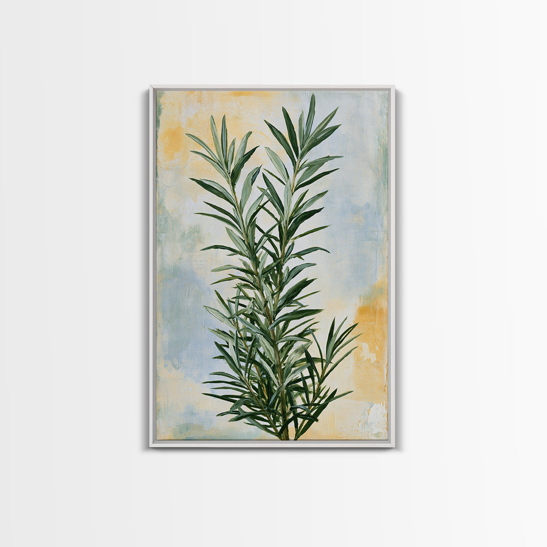 Botanical Herbal Arrangement Framed Canvas Print, Spa Art, Dog Wall Art, Spa Decor, Watercolor Art, Serenity, Dog Canvas, SPA-2x3-94