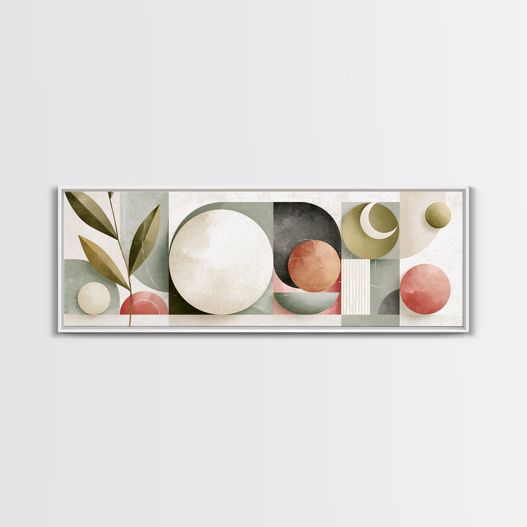 Sage and Ivory Geometric Calm Composition Canvas Print, Spa Art, Fine Art Photography, Spa Decor, Fine Art, Serenity, SPA-3x1-13