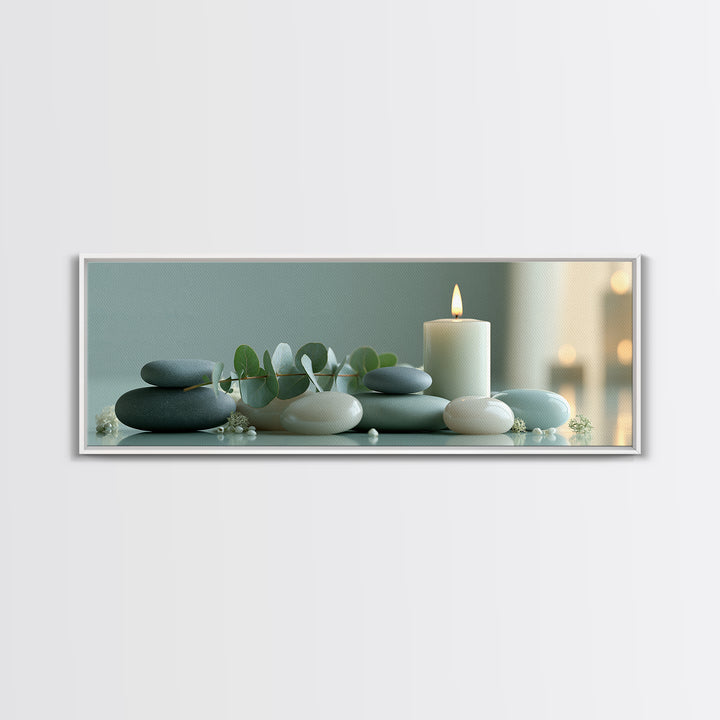 Warm Candle Flame Canvas Print, Spa Art, Dog Canvas, Spa Decor, Abstract Art, Serenity, Art Print, Room Decor, SPA-3x1-49