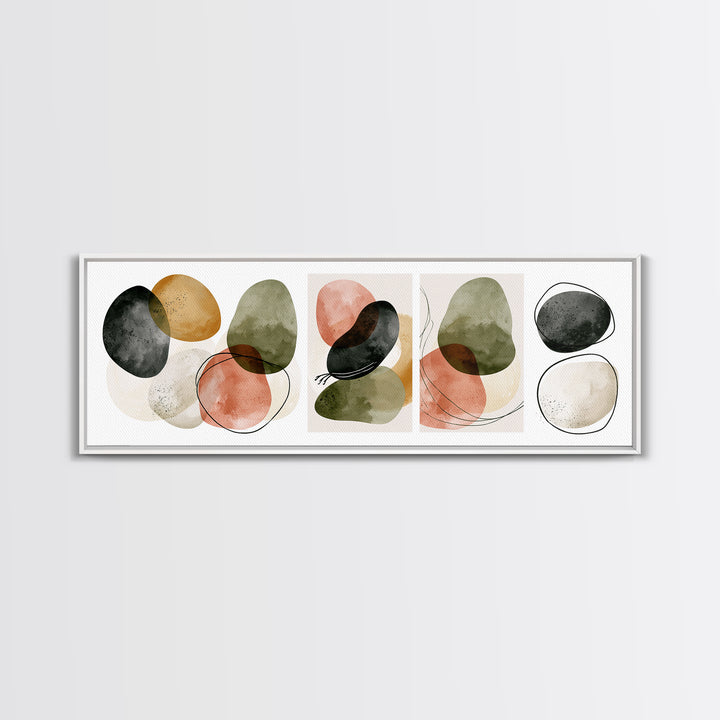 Pebble Texture Abstract Framed Canvas Print, Spa Art, Statement Artwork, Spa Decor, Abstract Art, Serenity, Printable Wall Art, SPA-3x1-7