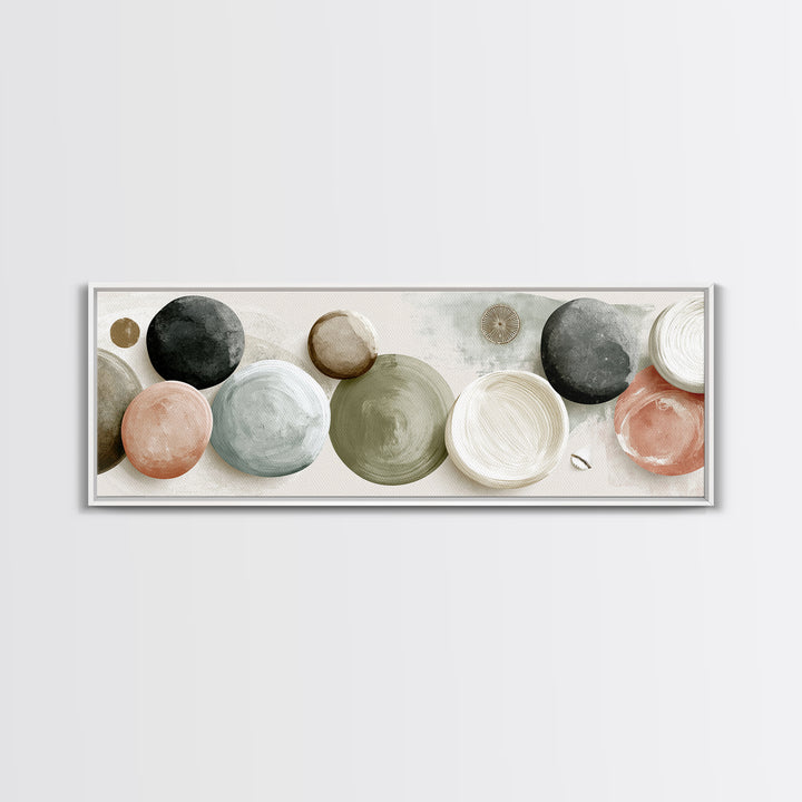 Pebble Texture Abstract Framed Canvas Print, Spa Art, Abstract Print, Spa Decor, Abstract Art, Serenity, Esthetician Decor, SPA-3x1-79