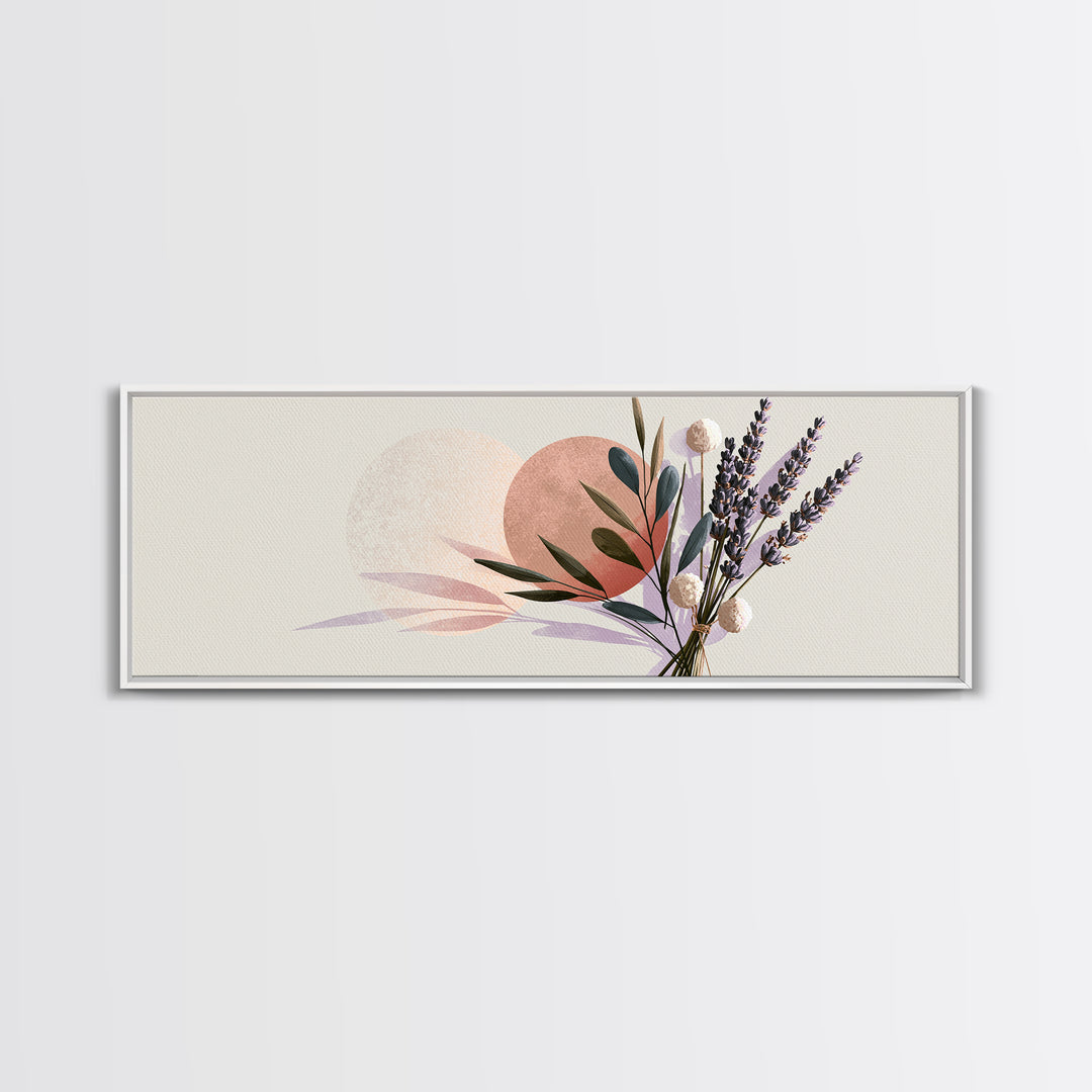 Lavender Bundle with Soft Shadow Canvas Print, Spa Art, Black Woman Art, Spa Decor, Oil Painting, Serenity, Modern Home Decor, SPA-3x1-95