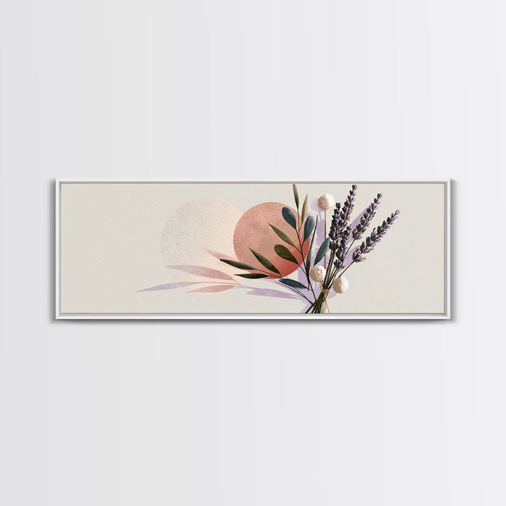 Lavender Bundle with Soft Shadow Canvas Print, Spa Art, Black Woman Art, Spa Decor, Oil Painting, Serenity, Modern Home Decor, SPA-3x1-95
