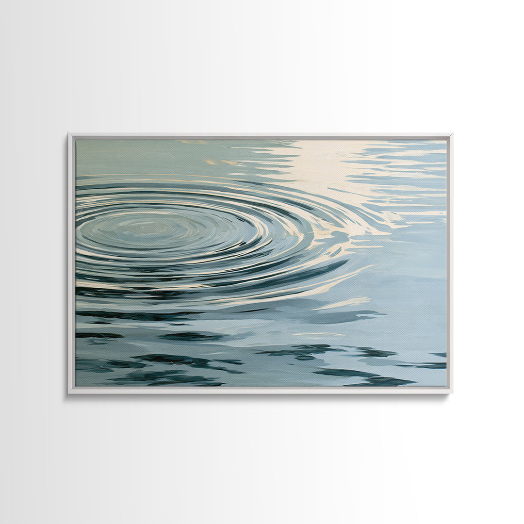Abstract Water Ripples Framed Canvas Print, Spa Art, Fine Art Photography, Spa Decor, Fine Art, Serenity, Wildlife Wall Art, SPA-3x2-10