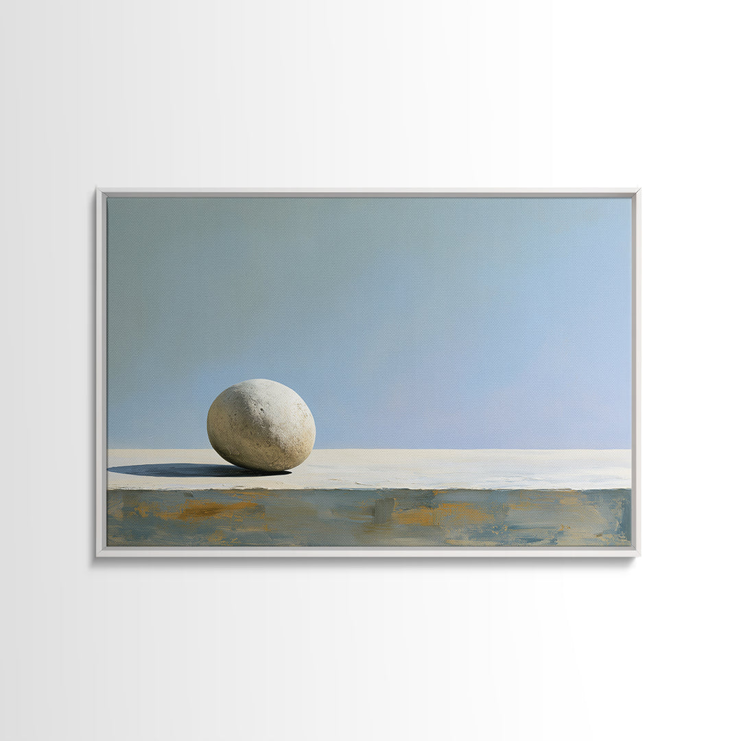 Pebble Texture Abstract Framed Canvas Print, Spa Art, Statement Artwork, Spa Decor, Abstract Art, Serenity, Printable Wall Art, SPA-3x2-19