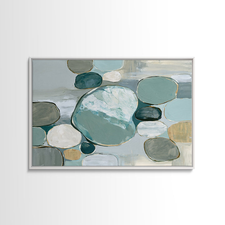 Pebble Texture Abstract Canvas Print, Spa Art, Textured Painting, Spa Decor, Fine Art, Serenity, Travel Poster, SPA-3x2-43