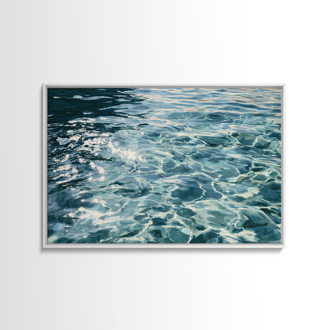Blue Lagoon Water Seen from Above Canvas Print, Spa Art, Gallery Decor, Spa Decor, Fine Art, Serenity, Wall Art, Home Decor, SPA-3x2-48