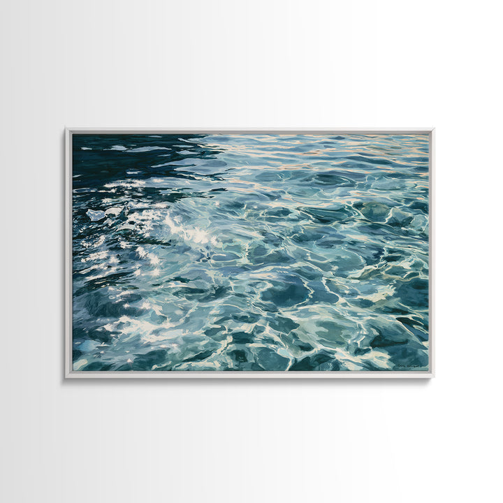 Blue Lagoon Water Seen from Above Canvas Print, Spa Art, Gallery Decor, Spa Decor, Fine Art, Serenity, Wall Art, Home Decor, SPA-3x2-48