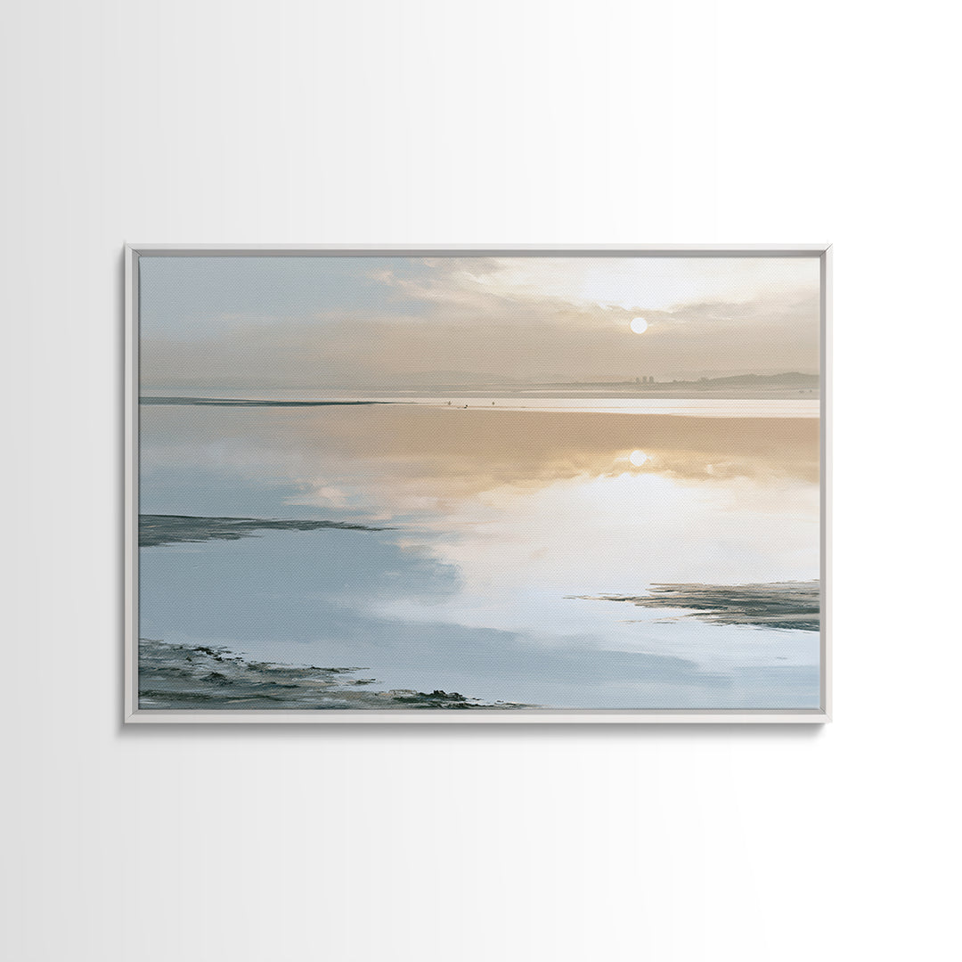 Moonlit Lake Reflection Canvas Print, Spa Art, Printable Art, Spa Decor, Fine Art, Serenity, Fine Art Photography, Animal Art, SPA-3x2-75