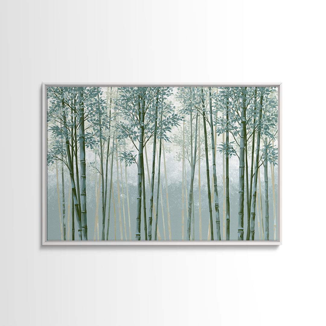 Misty Bamboo Forest Framed Canvas Print, Spa Art, Fine Art Print, Spa Decor, Fine Art, Serenity, Wall Decor, Printable Wall Art, SPA-3x2-81
