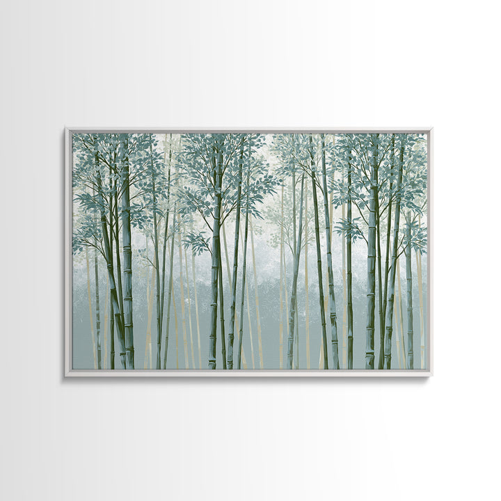 Misty Bamboo Forest Framed Canvas Print, Spa Art, Fine Art Print, Spa Decor, Fine Art, Serenity, Wall Decor, Printable Wall Art, SPA-3x2-81