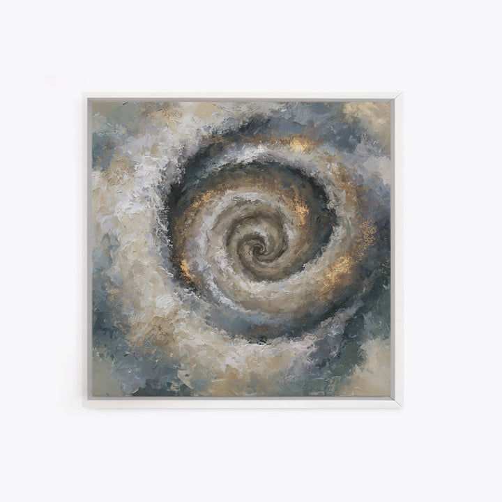Spiral Galaxy as Soul Journey Metaphor Framed Canvas Print, Spiritual Art, Statement Artwork, Living Room Decor, Spirit, SPI-1x1-46