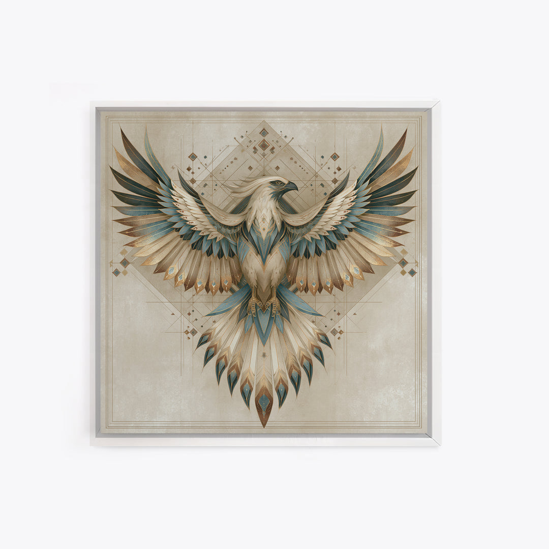 Phoenix Rising as Renewal Symbol Canvas Print, Spiritual Art, Statement Artwork, Living Room Decor, Fine Art, Spirit, SPI-1x1-59