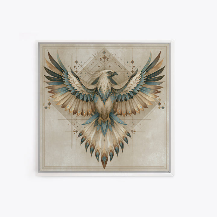 Phoenix Rising as Renewal Symbol Canvas Print, Spiritual Art, Statement Artwork, Living Room Decor, Fine Art, Spirit, SPI-1x1-59
