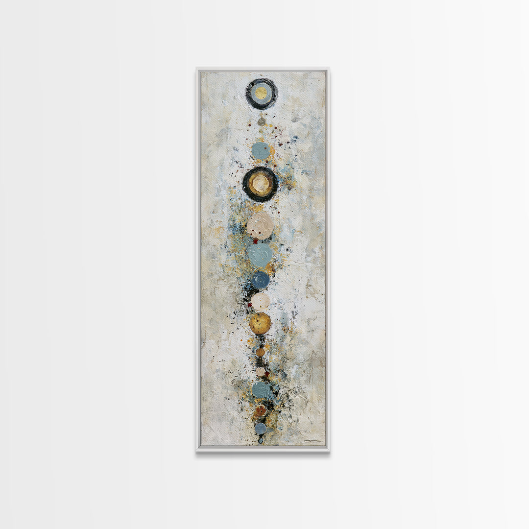 Chakra Inspired Figure in Soft Colors Framed Canvas Print, Spiritual Art, Canvas Wall Art, Living Room Decor, Fine Art, Spirit, SPI-1x3-91