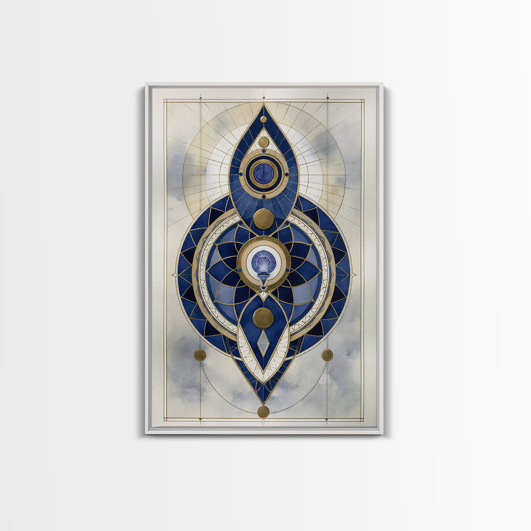Chakra Inspired Figure in Soft Colors Canvas Print, Spiritual Art, Funky Wall Art, Living Room Decor, Fine Art, Spirit, SPI-2x3-15