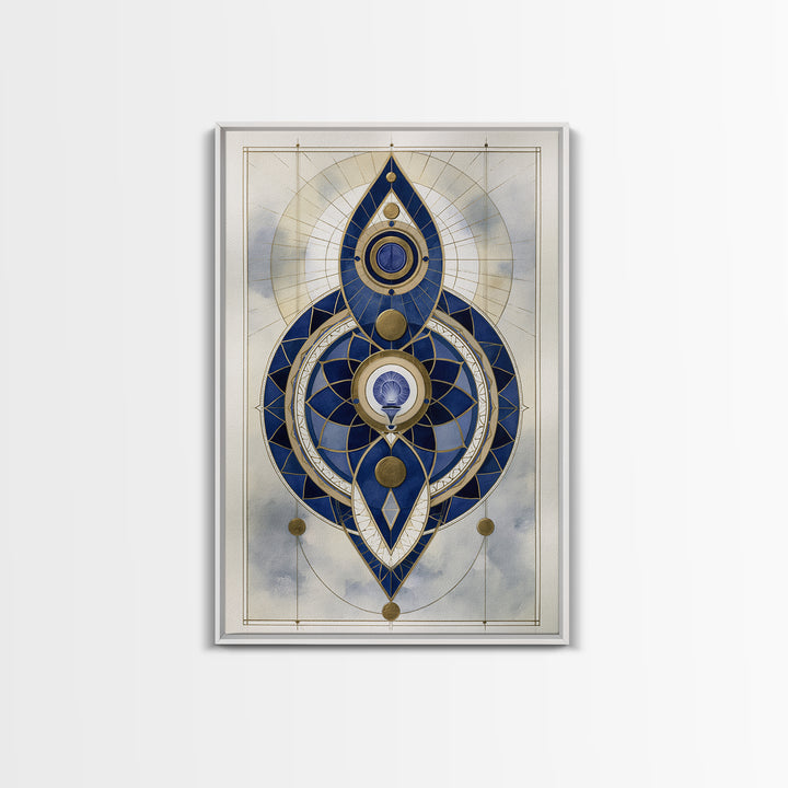 Chakra Inspired Figure in Soft Colors Canvas Print, Spiritual Art, Funky Wall Art, Living Room Decor, Fine Art, Spirit, SPI-2x3-15
