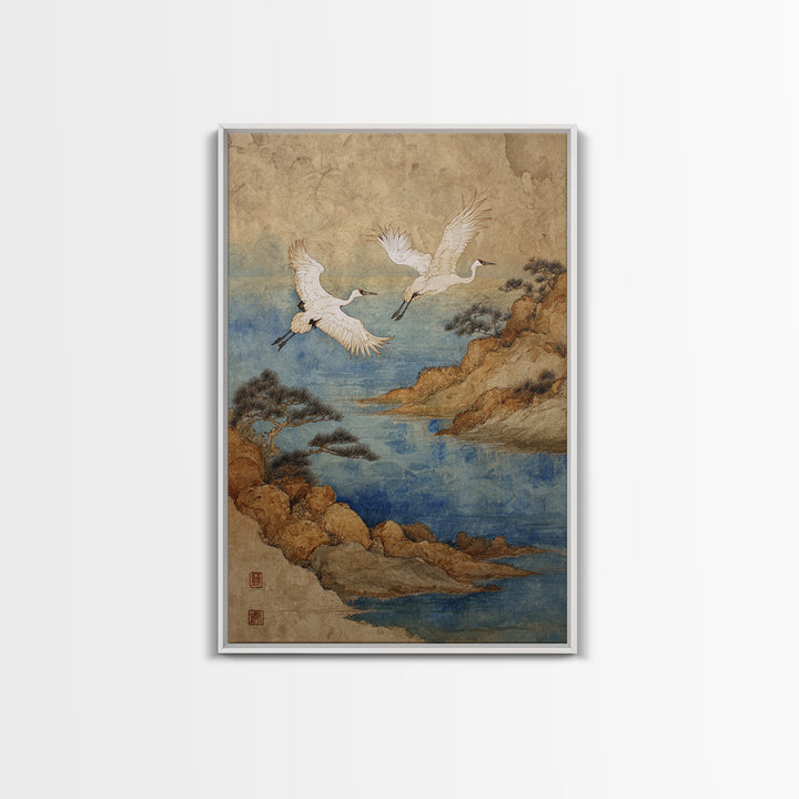 Prayer Hands with Botanical Details Framed Canvas Print, Spiritual Art, Digital Poster, Living Room Decor, Fine Art, Spirit, SPI-2x3-41