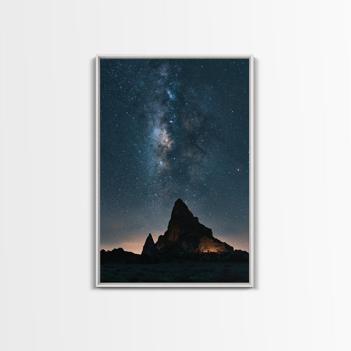 Ancient Temple Silhouette Framed Canvas Print, Spiritual Art, Kids Room Art, Living Room Decor, Oil Painting, Spirit, SPI-2x3-51