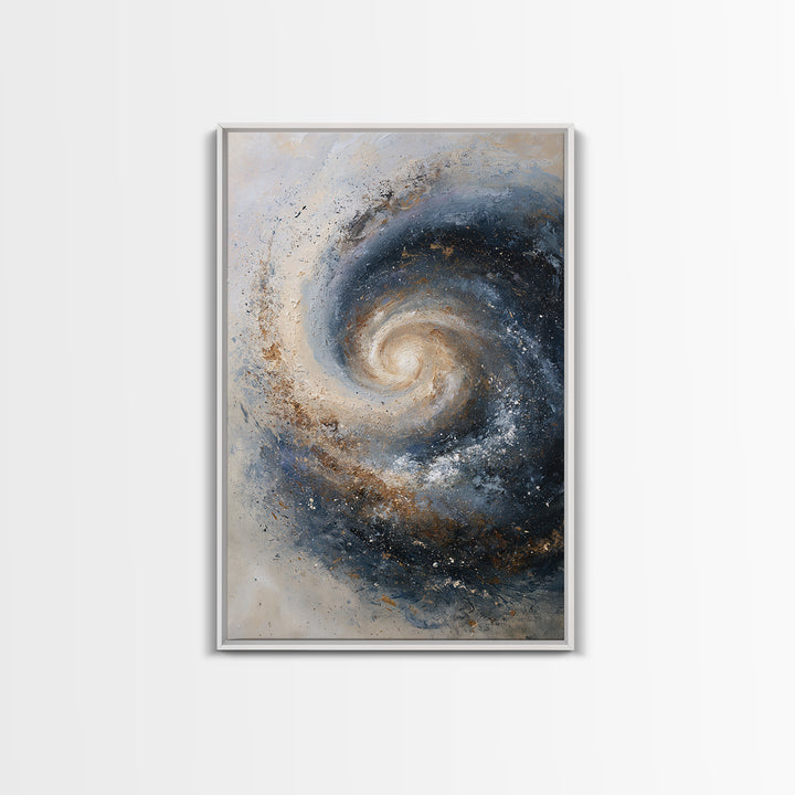 Spiral Galaxy as Soul Journey Metaphor Framed Canvas Print, Spiritual Art, Funky Wall Art, Living Room Decor, Fine Art, Spirit, SPI-2x3-78