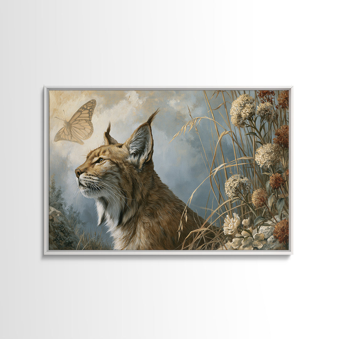 Butterfly Transformation Scene Framed Canvas Print, Spiritual Art, Black Art, Living Room Decor, Spirit, Christian Decor, SPI-3x2-19