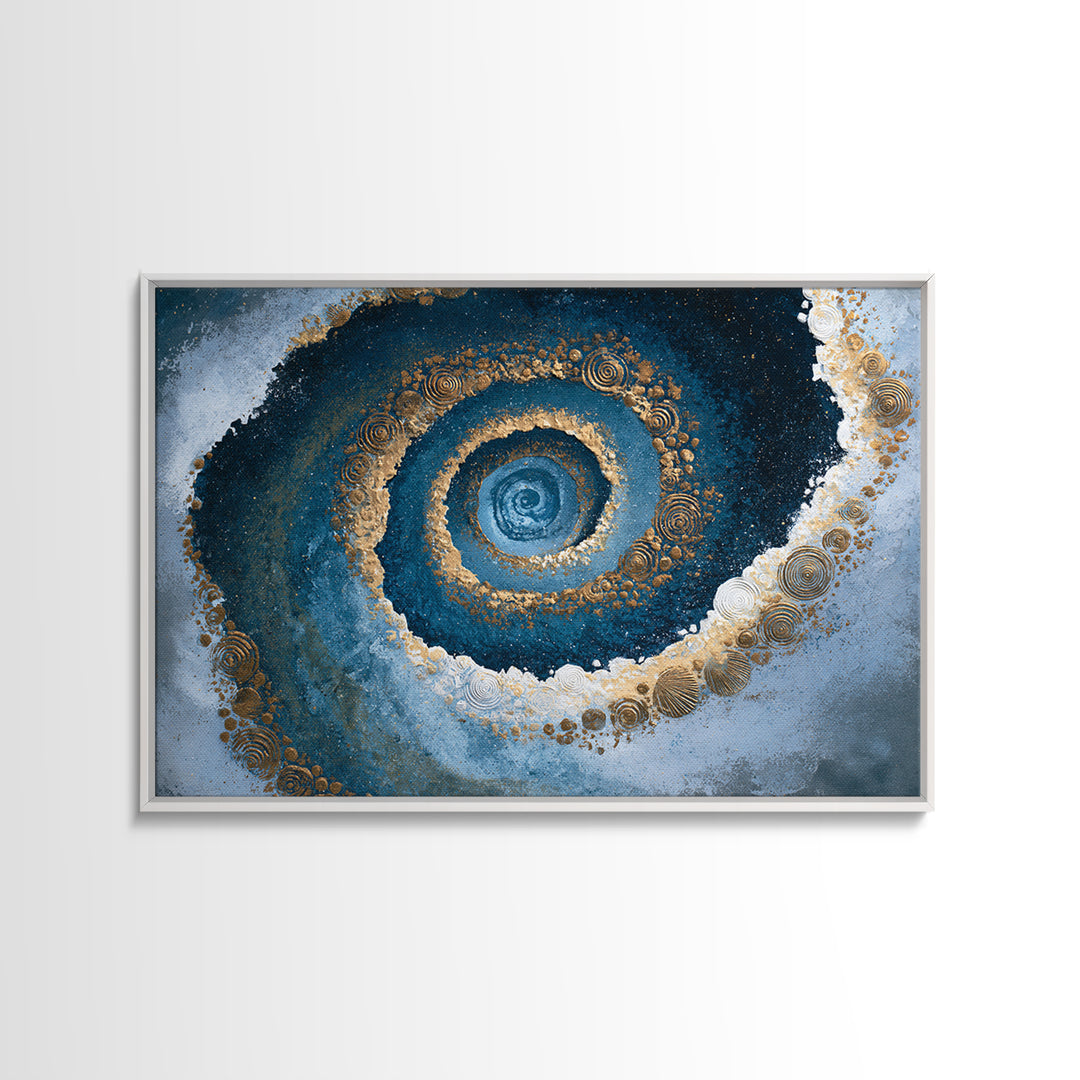 Spiral Galaxy as Soul Journey Metaphor Framed Canvas Print, Spiritual Art, Funky Wall Art, Living Room Decor, Fine Art, Spirit, SPI-3x2-2