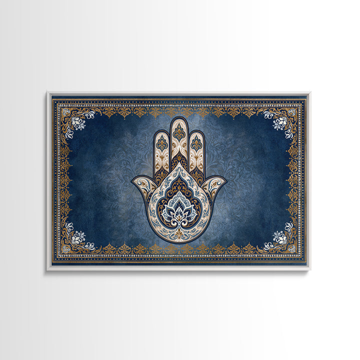 Protective Hand Motif Framed Canvas Print, Spiritual Art, Christian Wall Art, Living Room Decor, Spirit, Canvas Painting, SPI-3x2-27