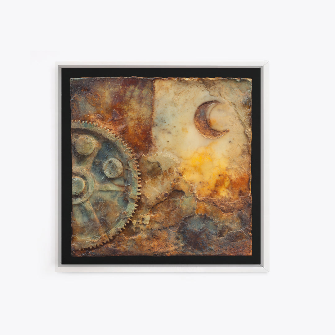 Gear Filled Pocket Watch Framed Canvas Print, Steampunk Art, Fine Art Print, Living Room Decor, Fine Art, Mechanic, Wall Decor, STE-1x1-80