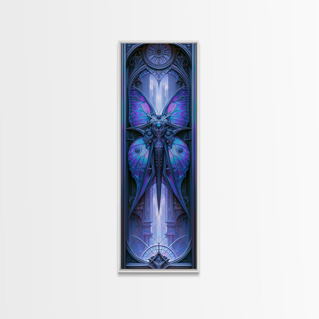 Mechanical Butterfly Specimen Canvas Print, Steampunk Art, Man Cave Decor, Living Room Decor, Fine Art, Mechanic, STE-1x3-2