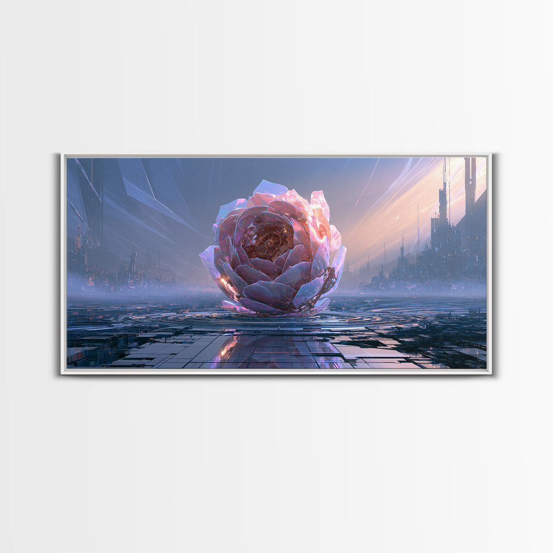 Mechanical Rose Made of Copper Gears Canvas Print, Steampunk Art, Steampunk Lamp, Living Room Decor, Abstract Art, Mechanic, STE-2x1-71