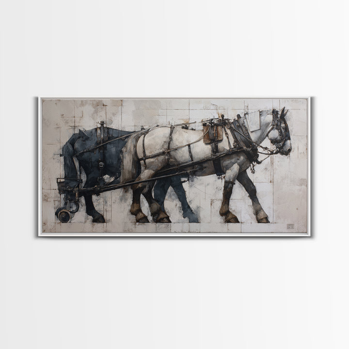 Mechanical Rose Made of Copper Gears Framed Canvas Print, Steampunk Art, Neutral Decor, Living Room Decor, Fine Art, Mechanic, STE-2x1-95