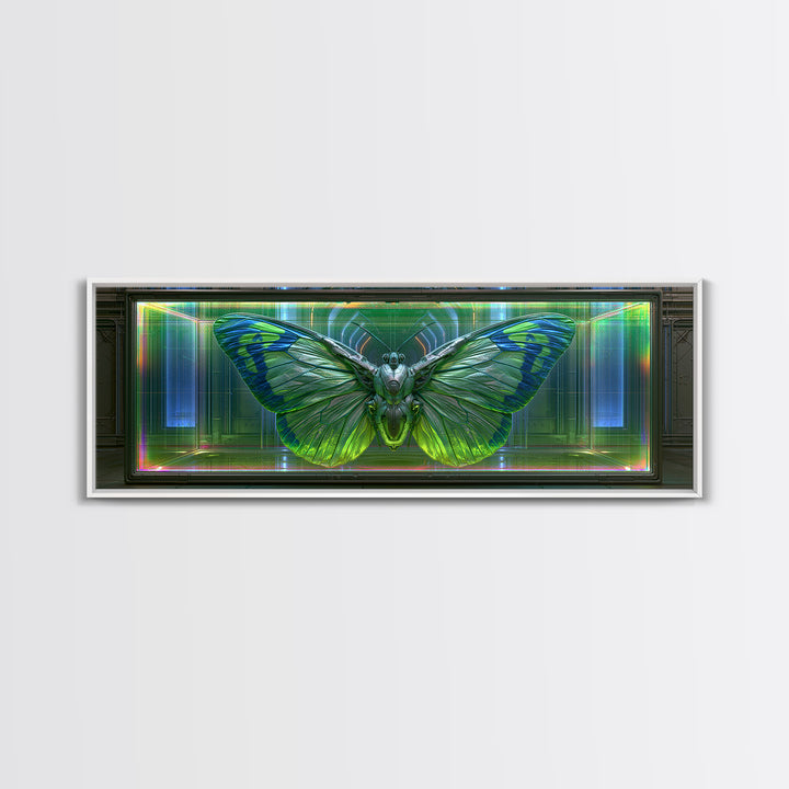 Mechanical Butterfly Specimen Canvas Print, Steampunk Art, Man Cave Decor, Living Room Decor, Fine Art, Mechanic, STE-3x1-54
