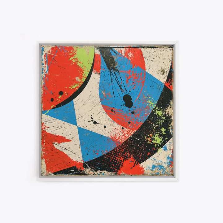Skate Ramp Pattern Framed Canvas Print, Street Art, Original Artwork, Living Room Decor, Fine Art, Urban, Textured Painting, STR-1x1-70