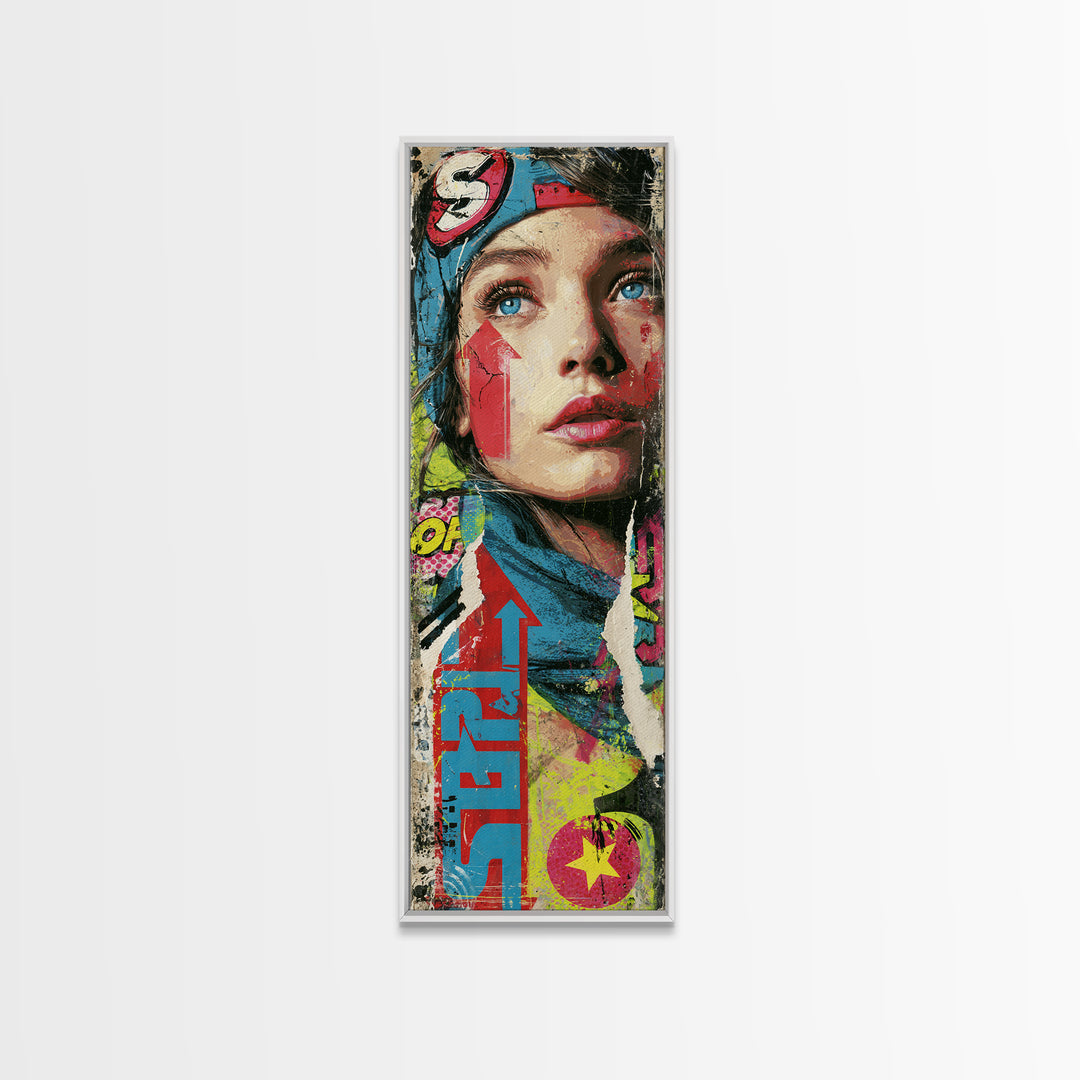 Wildstyle Arrows and Abstract Letter Forms Without Canvas Print, Street Art, Poster, Living Room Decor, Fine Art, Urban, STR-1x3-77