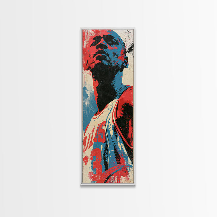 Street Basketball Player Canvas Print, Street Art, Wall Art, Living Room Decor, Oil Painting, Urban, Canvas Wall Art, STR-1x3-90