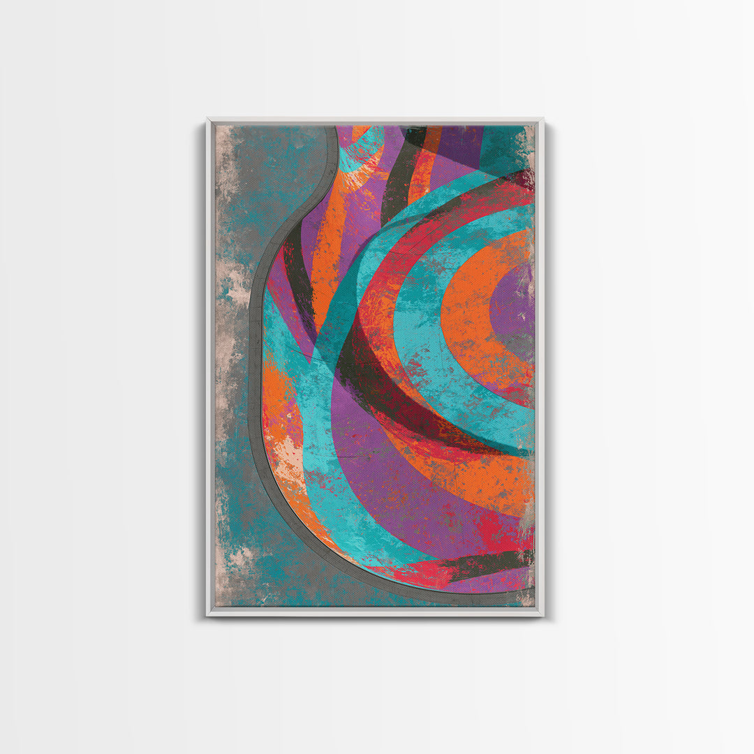 Skate Ramp Pattern Canvas Print, Street Art, Wall Decor, Living Room Decor, Fine Art, Urban, Modern Wall Art, Abstract Painting, STR-2x3-54
