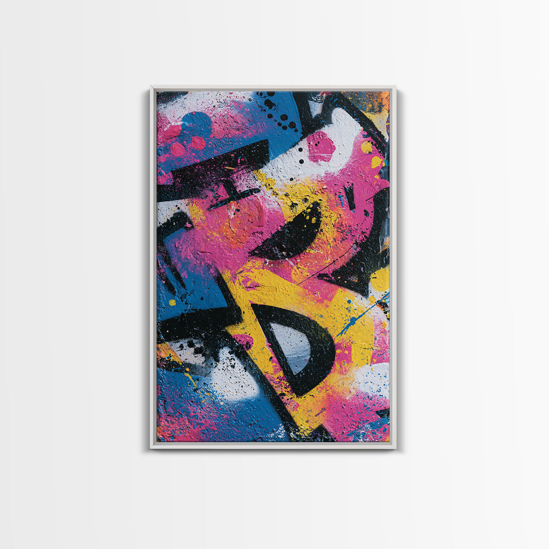 Wildstyle Arrows and Abstract Letter Forms Without Framed Canvas Print, Street Art, Modern Art, Living Room Decor, Urban, STR-2x3-97