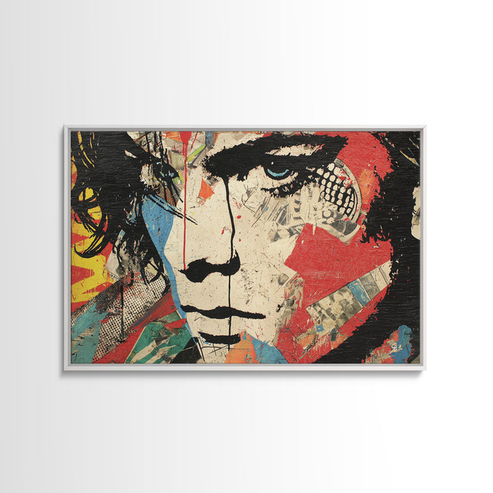 Bold Stencil Portrait Canvas Print, Street Art, Modern Decor, Living Room Decor, Fine Art, Urban, Poster, Wall Decor, STR-3x2-53
