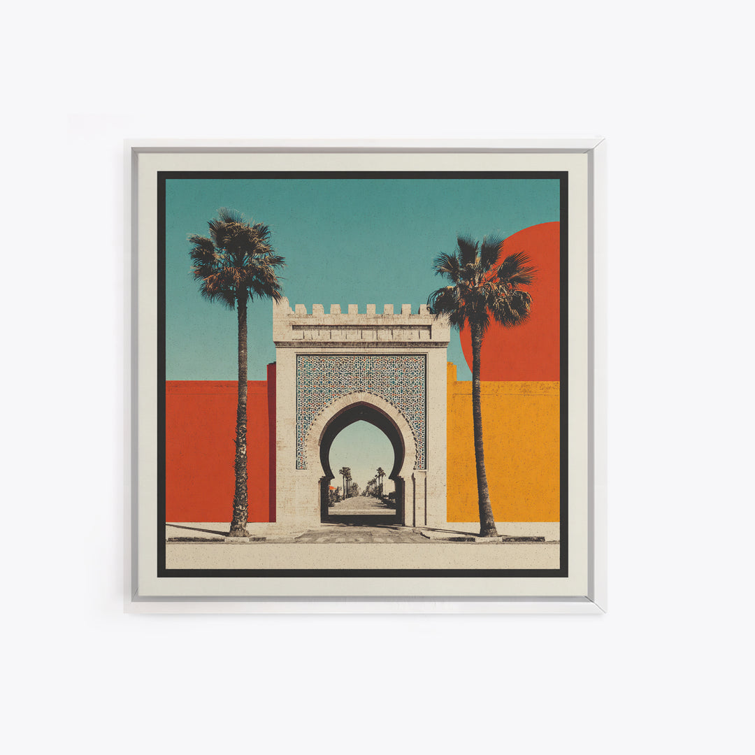 Marrakesh Arch and Tile Pattern Poster Canvas Print, Travel Poster(2), Gallery Wall Set, Living Room Decor, Fine Art, Voyage, TPO-1x1-17