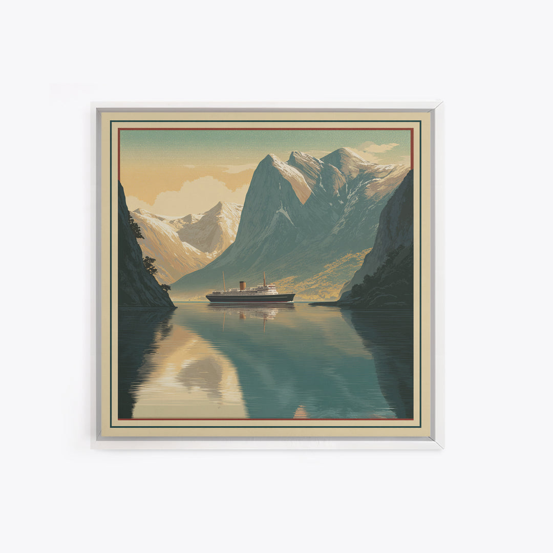 Norway Fjord Cruise Poster Canvas Print, Travel Poster(2), Digital Poster, Living Room Decor, Fine Art, Voyage, TPO-1x1-94