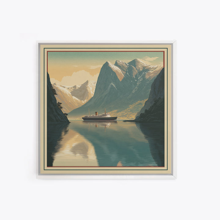 Norway Fjord Cruise Poster Canvas Print, Travel Poster(2), Digital Poster, Living Room Decor, Fine Art, Voyage, TPO-1x1-94