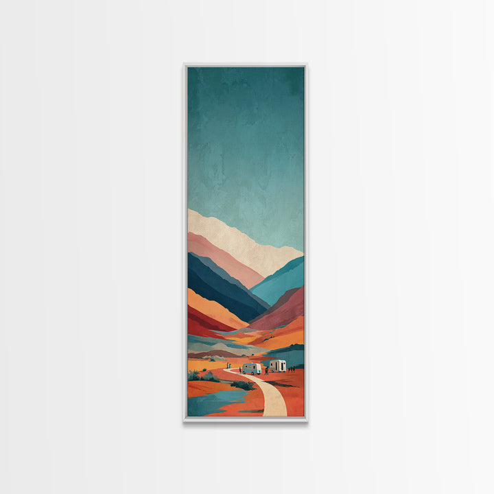 Moroccan Desert Caravan Travel Poster Framed Canvas Print, Travel Poster(2), Gallery Wall Set, Living Room Decor, Voyage, TPO-1x3-91
