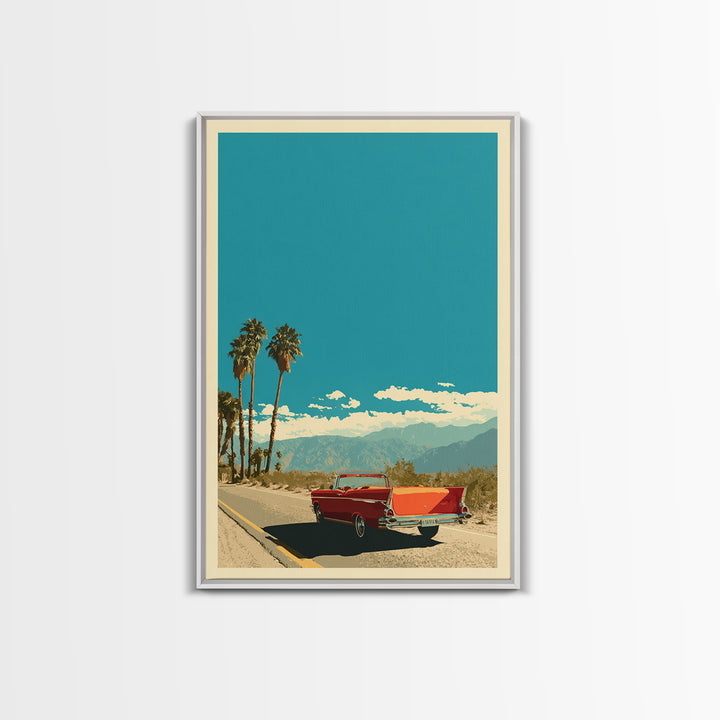 Route 66 Desert Road Canvas Print, Travel Poster(2), Living Room Decor, Oil Painting, Voyage, Downloadable Prints, TPO-2x3-71